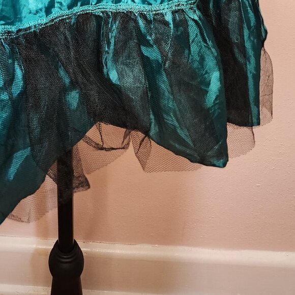 Y2K Vintage Lily Rose Green Tulle Short Semi Formal Size 5 - Picture 7 of 10